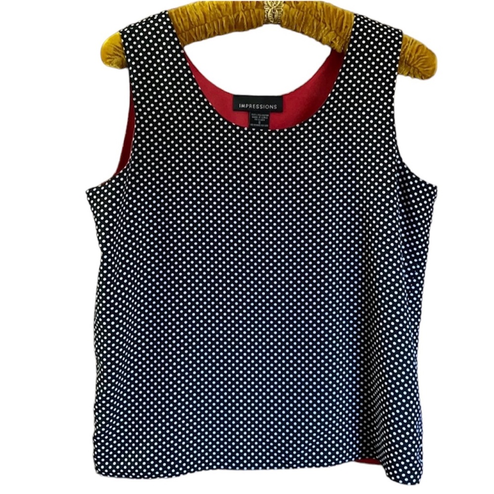Impressions SZ S Polka Dots Tank Top